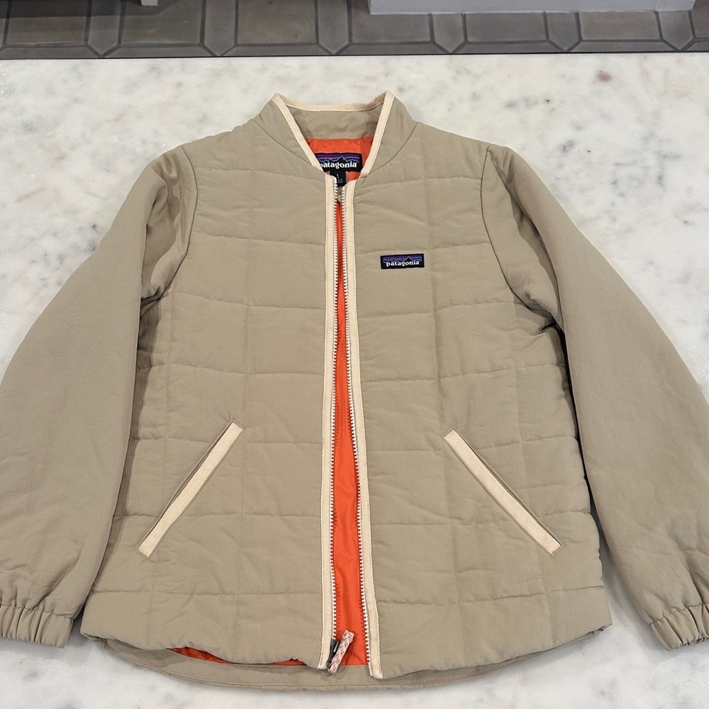 Kids Beige Jacket with Orange Lining